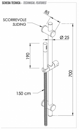 Душевой гарнитур Remer 317G317MM