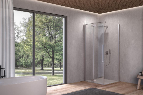 Душевая дверь Kolpa-San Polaris Fold D 90-L silver brill transparent 516170