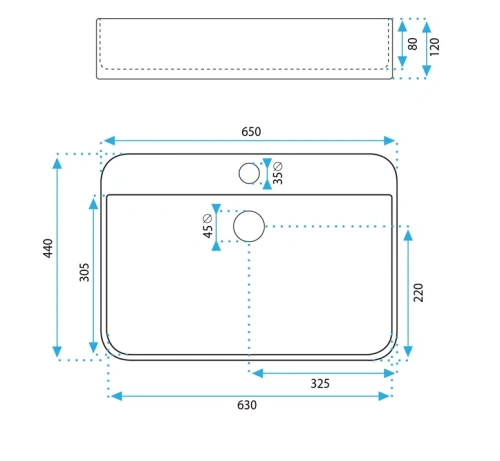 Умывальник Rea Verona U3325
