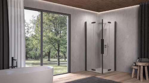 Душевой уголок Kolpa-San Polaris Fold Q 90 black transparent 516130