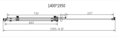 Душевая дверь Vincea Como-N VDS-4CN140CLB