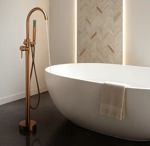 Смеситель для ванны Rea Lungo copper brush B7495