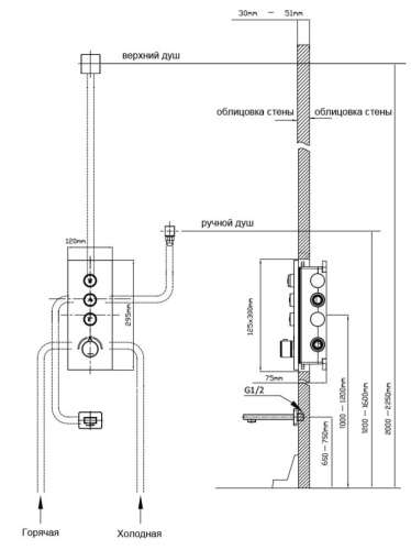 Душевая система Vincea VSFW-433TI4GM