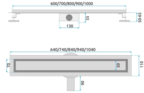 Душевой трап Rea Neox pro Copper Brush 1000 G4804