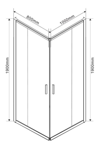 Душевой уголок Vincea Garda VSS-1G8010CLG