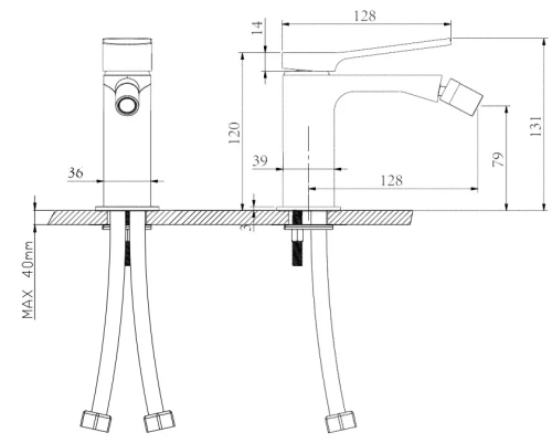 Смеситель для биде Nemo Prima NM-1316-CR chrome