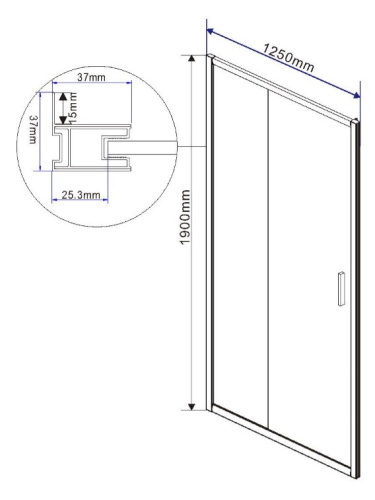 Душевая дверь Vincea Garda VDS-1G125CL