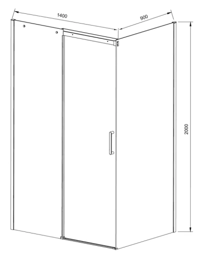 Душевой уголок Vincea Dice VSR-4D9014CL