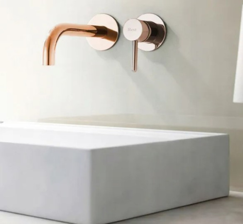 Смеситель для умывальника Rea Lungo Rose Gold B8548