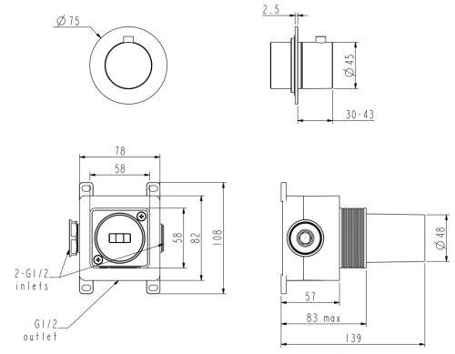 Запорный вентиль Nemo NM-2361BG brush gold