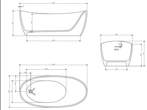 Ванна из искусственного камня Vincea VBT-6S03MW