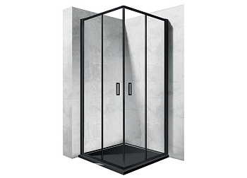 Душевой уголок Rea Punto Black 80x80 K4800
