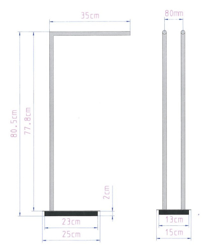 Полотенцедержатель напольный Decor Walther Straight 2 0504850