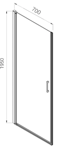 Душевая дверь Vincea Alpha VDP-3AL700CLB