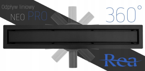 Трап для душа Rea Neo&Pure 900 N Pro Black G8908