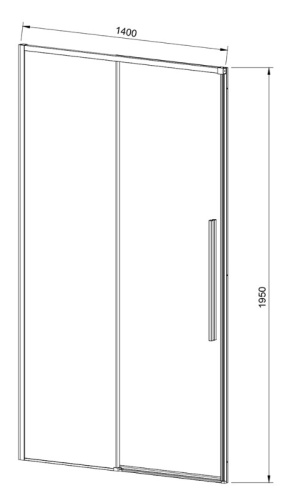 Душевая дверь Vincea Slim-N VDS-4SN140CLG