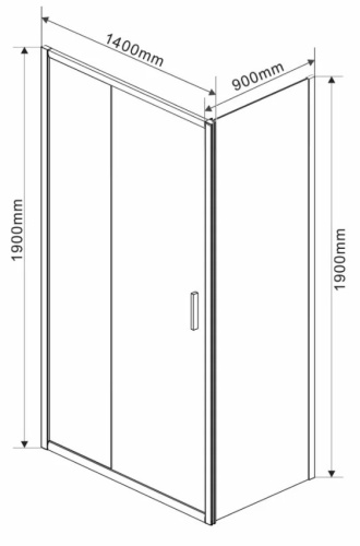 Душевой уголок Vincea Garda VSR-1G9014CH