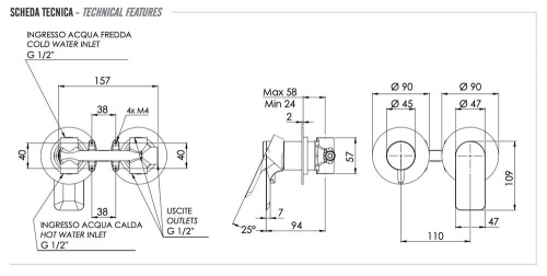 Смеситель для душа Remer Infinity I93ZP