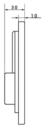 Кнопка для инсталляции Caprigo DEW-R ABS шампань/хром DA001-champagne/crm