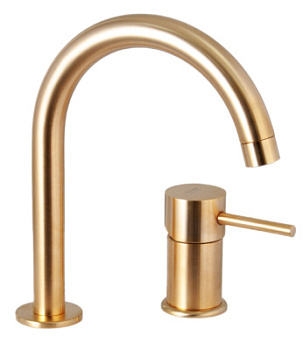 Смеситель для раковины Remer X Style X57BG, золото брашированное