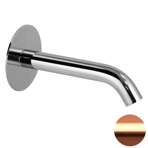 Излив настенный 16 см Remer X Style 91XF90RP, медь брашированная