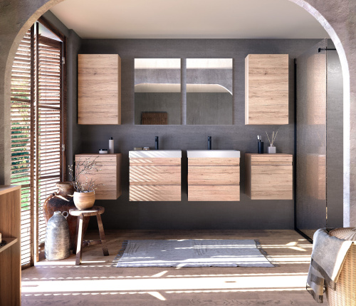 Зеркальный шкаф Kolpa-san Naomi TON 70 Dark concrete 546760