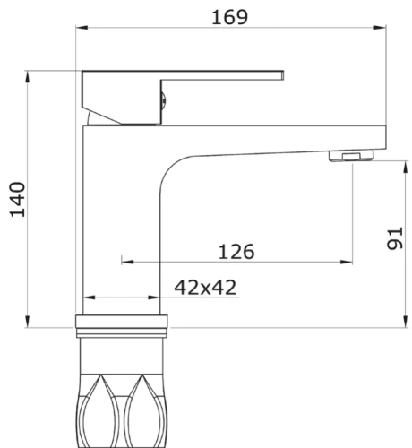 Смеситель для умывальника Vivi Felice 0730 CROMO