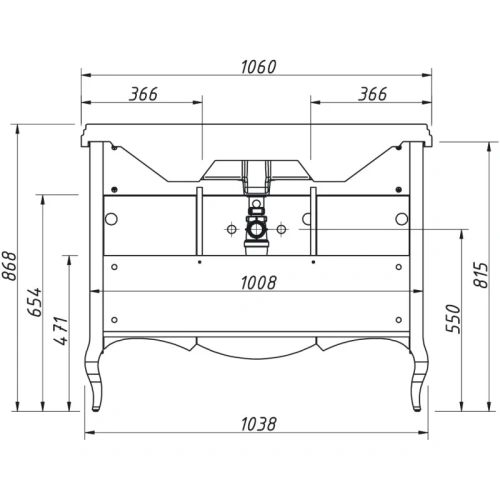 Тумба напольная Caprigo Verona 105 33520-TP817