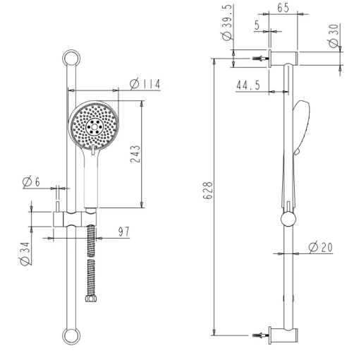 Душевой гарнитур Nemo NM-Q4003-BG brush gold