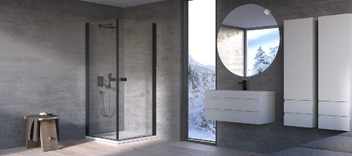 Душевой уголок Kolpa-San Andromeda Q 80 black transparent 516480