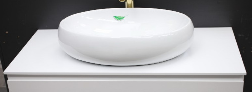 Столешница из акрилового камня 900*485 (белый глянец) толщина 12мм