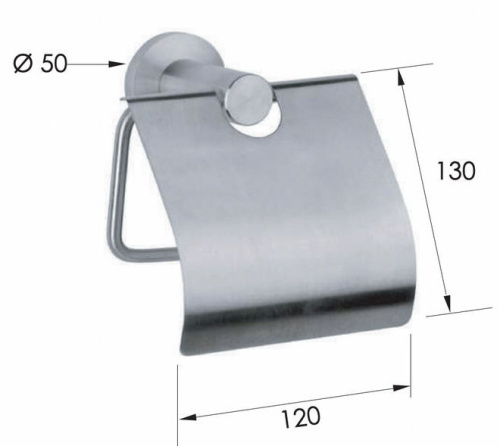 Бумагодержатель Remer Minimal INOX Mi60INOXCR, нержавеющая сталь