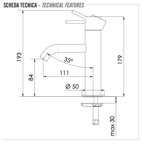 Смеситель для раковины Remer X Style X12BO, белый матовый