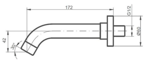 Излив для ванны Caprigo 98-113-ner
