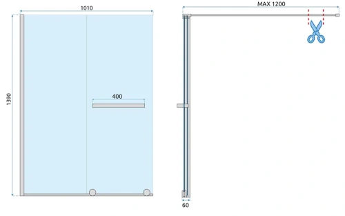 Шторка на ванную Rea Fabian gold 100 K6526
