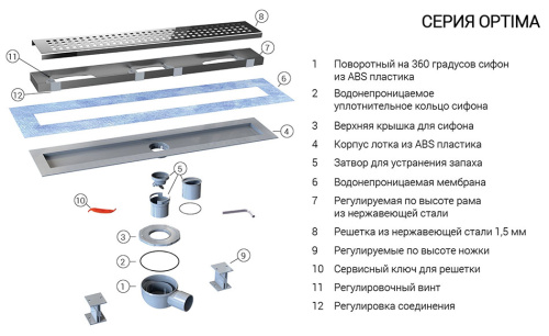 Трап для душа Vincea SAY OPTIMA PITICARE 601.70.P.PITI
