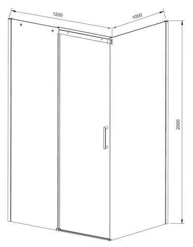 Душевой уголок Vincea Dice VSR-4D1012CLB