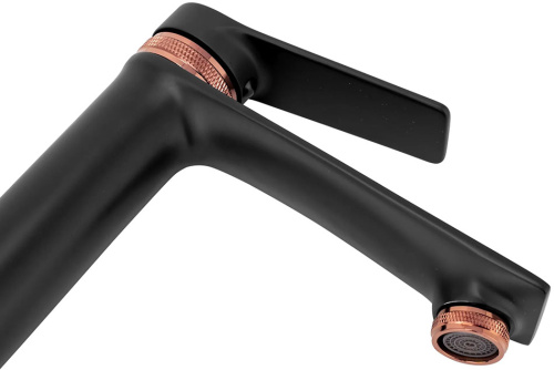 Смеситель для умывальника Rea Viral Black Rose Gold B2025