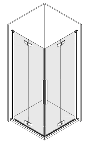 Душевой уголок Kolpa-San Polaris Fold Q 90 black transparent 516130