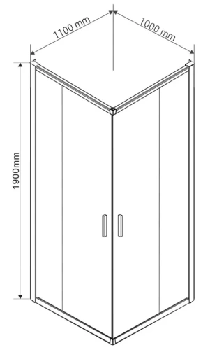 Душевой уголок Vincea Garda VSS-1G1011CLGM