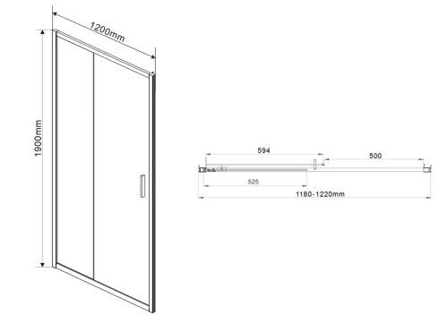 Душевая дверь Vincea Garda VDS-1G120CLGM