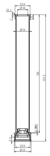 Удлинитель душевой стойки Caprigo 98-567-ner