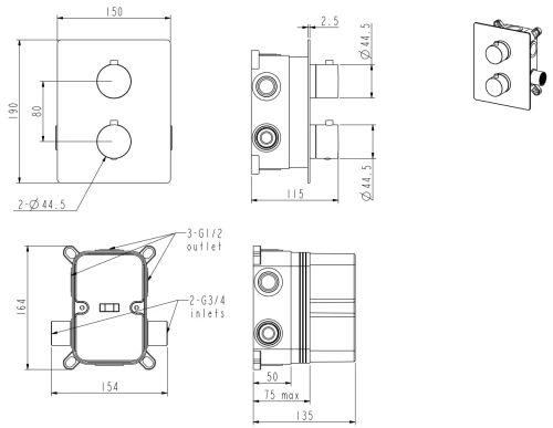 Смеситель для душа Nemo Round NM-2359CR chrome