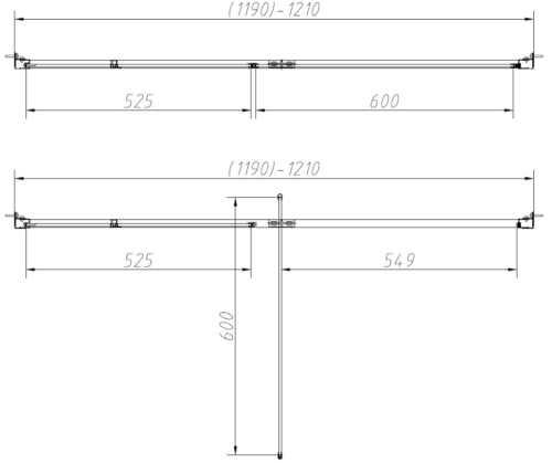 Душевая дверь Vincea Slim-N VDP-4SN120CLGM