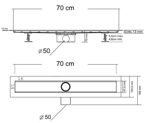 Трап для душа Vincea SAY OPTIMA PITICARE 601.70.P.PITI