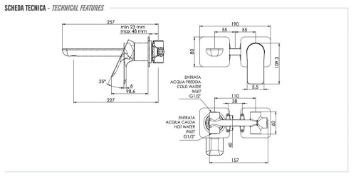 Смеситель для раковины Remer Infinity I15PLDO, золото глянцевое