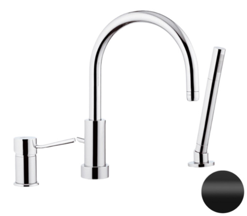 Смеситель для ванны Remer Minimal N07, черный матовый