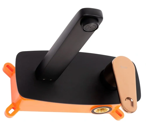 Смеситель для умывальника Rea Mild black rose gold B9142