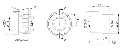 Переходник Remer М22 81RD12M22F