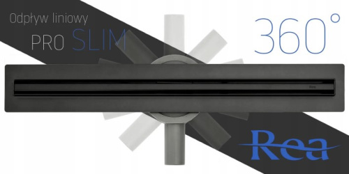 Трап для душа Rea Neo Slim Pro 700 Black G8901